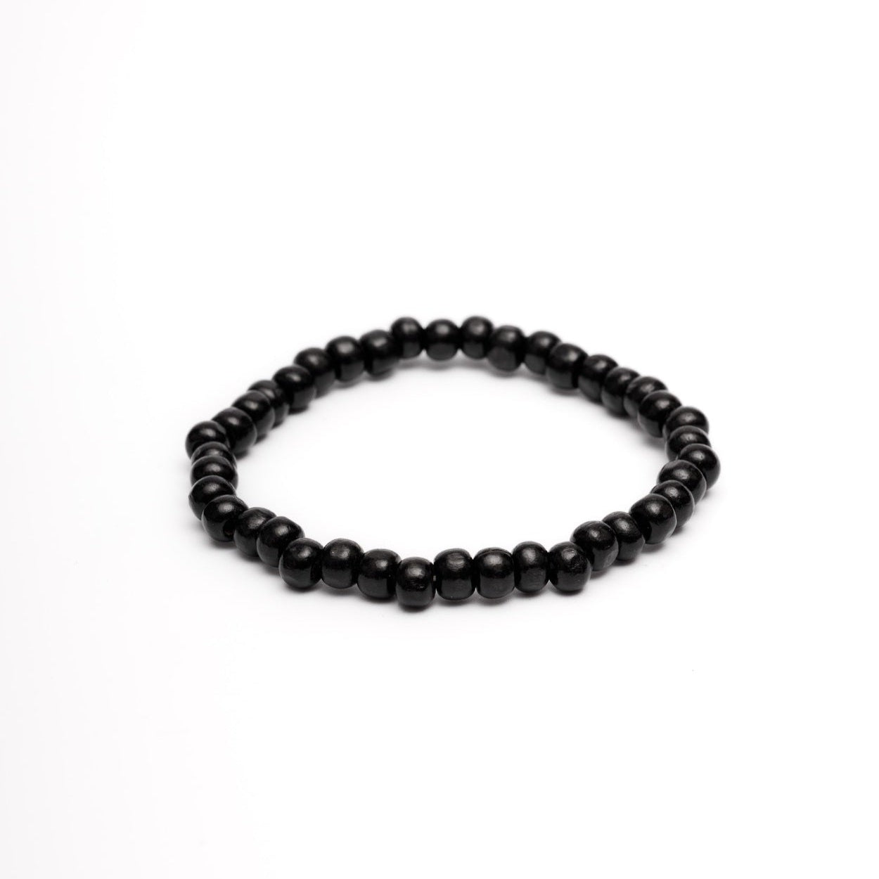Bransoletka „Tajemnica nocy” z czarnych koralików MANNOR