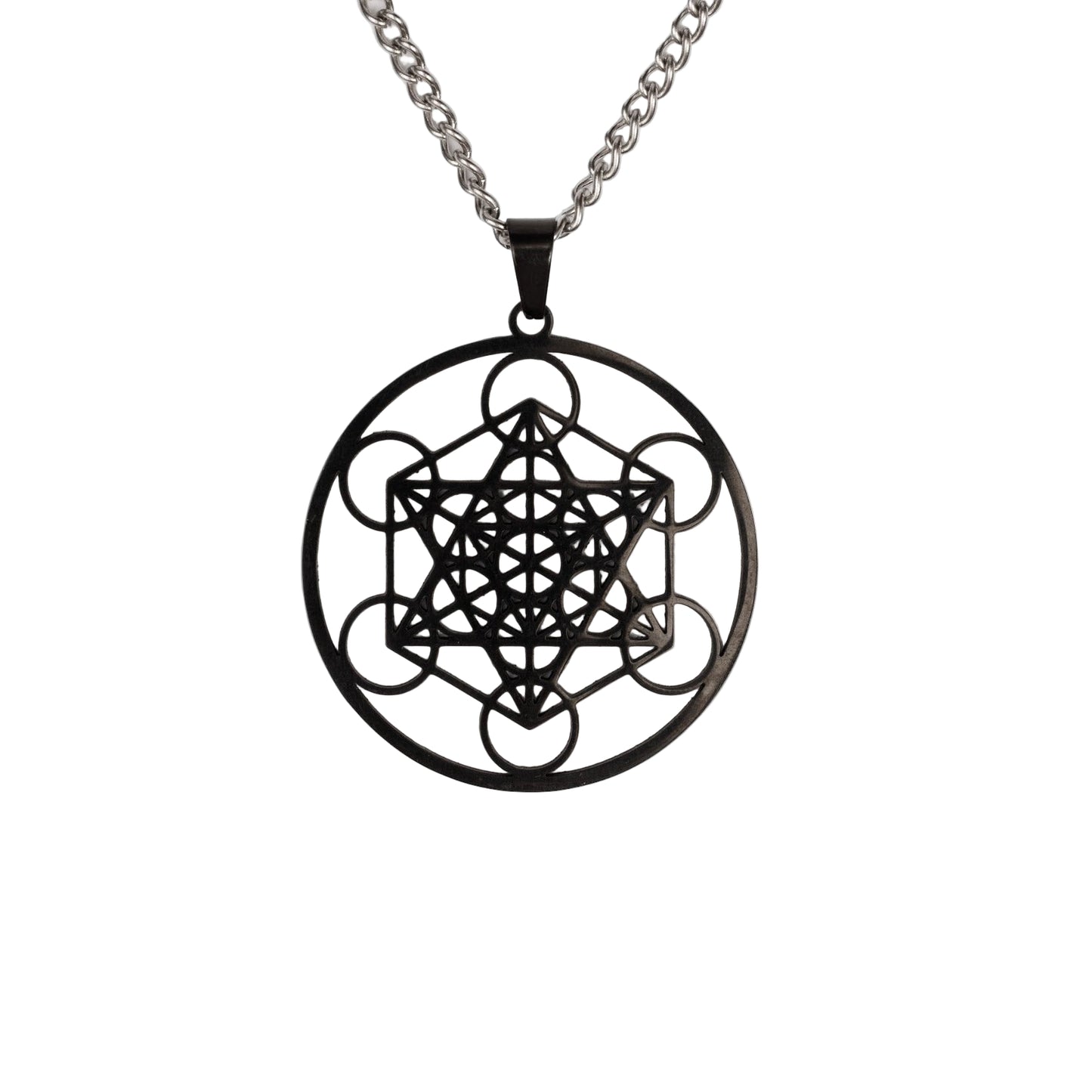 Stylowy stalowy naszyjnik „Metatron”, stal nierdzewna MANNOR