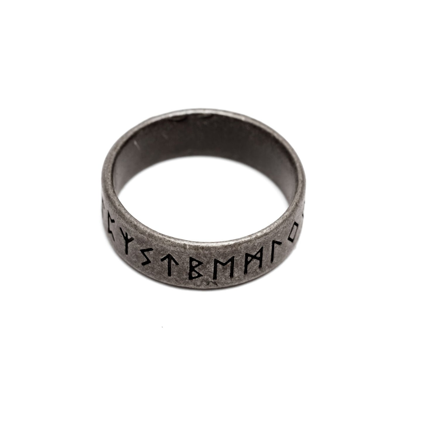 Pierścionek vintage „Runy Wikingów”, styl skandynawski, MANNOR