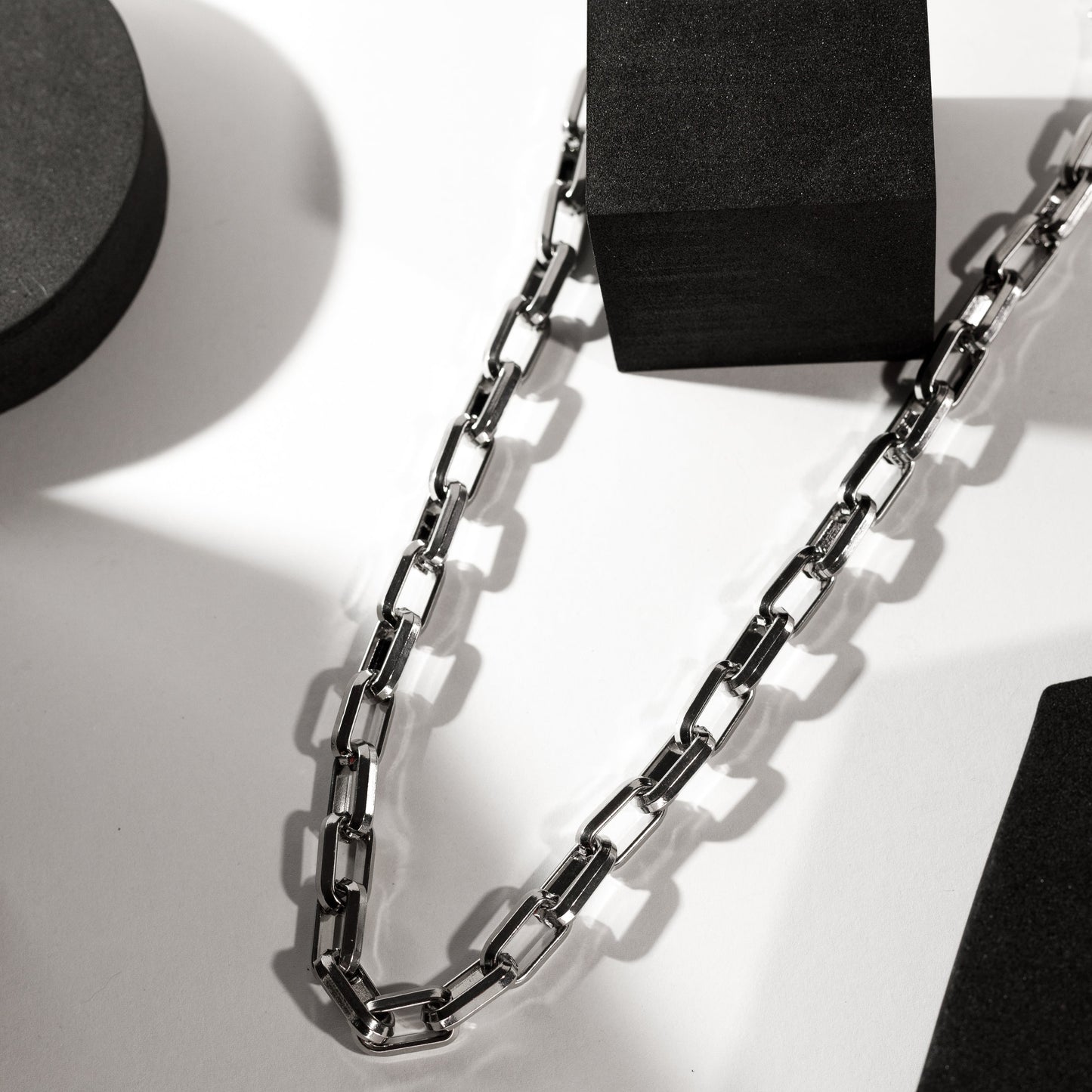 Metalowy łańcuch „Rekord”, stal nierdzewna, styl punk MANNOR