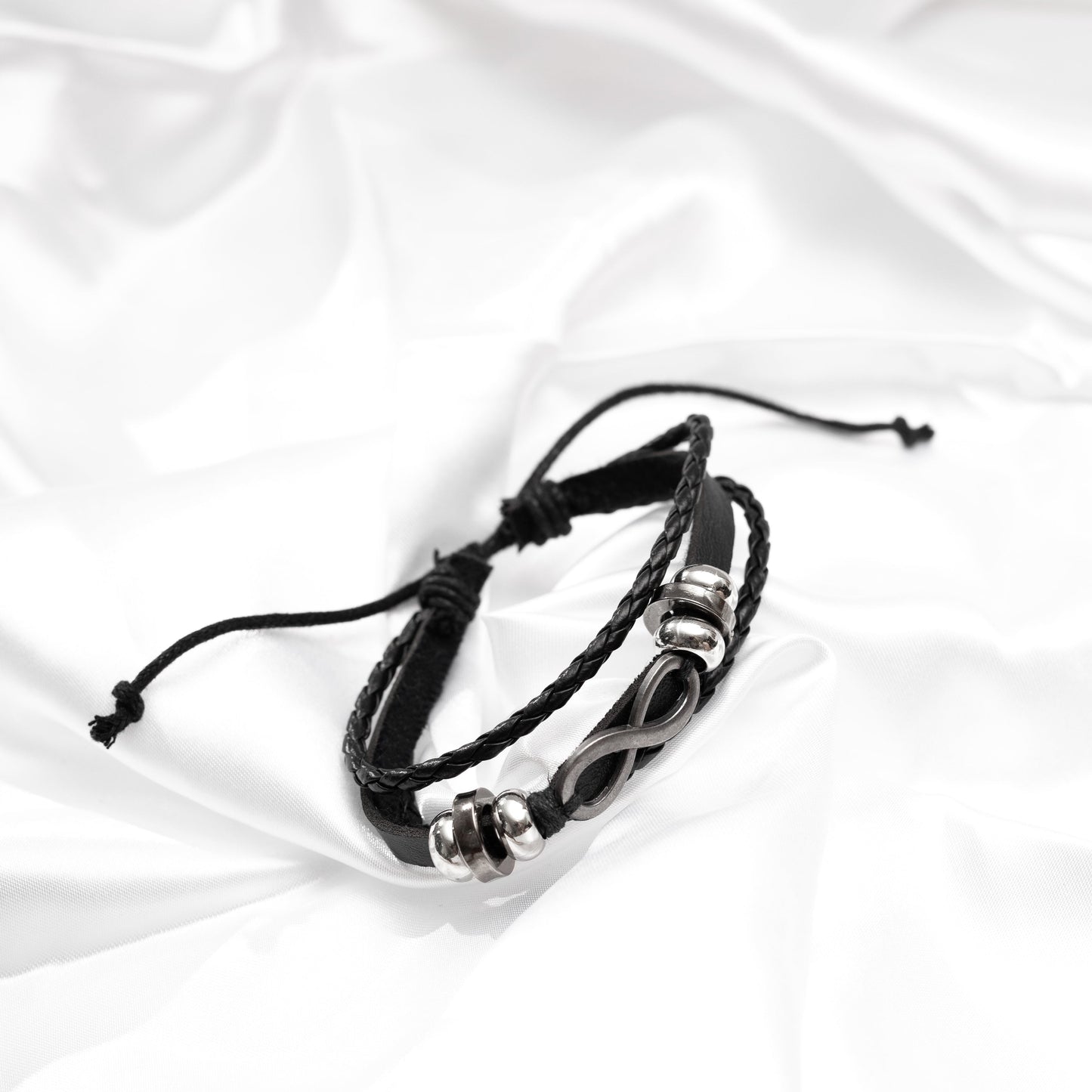 Bransoletka „Różnorodność” ze skóry, regulowana, zestaw MANNOR