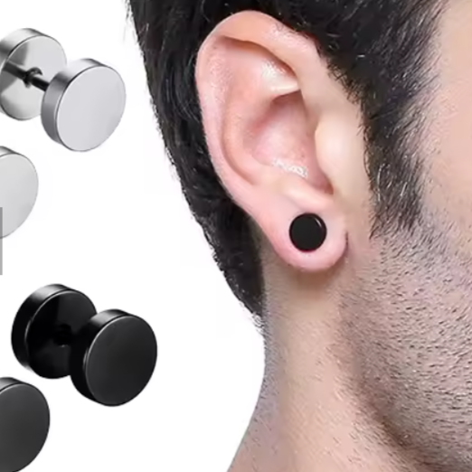 Stalowe okrągłe kolczyki sztyfty „Minimalizm”, uniseks, stal nierdzewna MANNOR