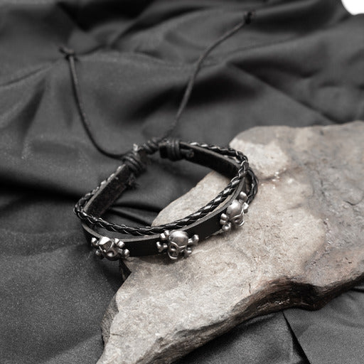 Bransoletka „Czaszki Wikingów” — Symbol siły i wolności MANNOR