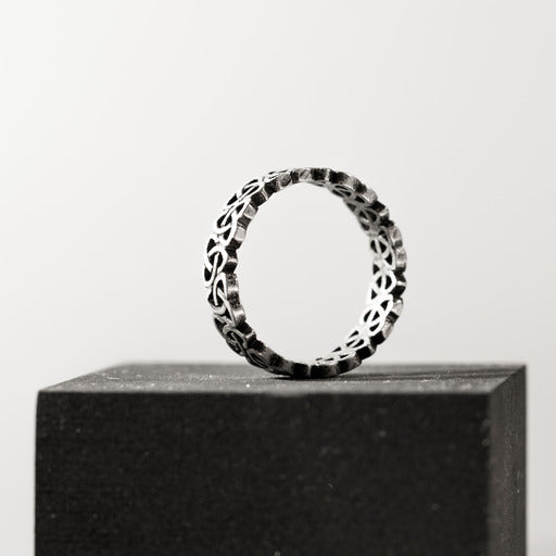 Pierścionek vintage „Celtycki węzeł”, stal nierdzewna, MANNOR