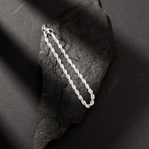 Bransoletka „Srebrna klasyka” ze srebra próby 925, plecionka 4 mm, unisex, MANNOR