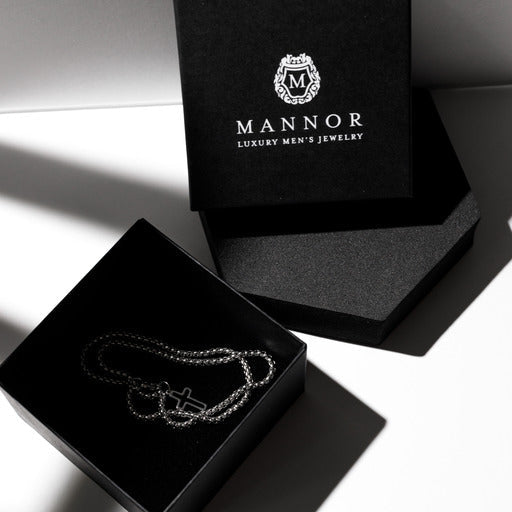 Bransoletka „Krzyż”, stal, styl punk-hip-hop, MANNOR