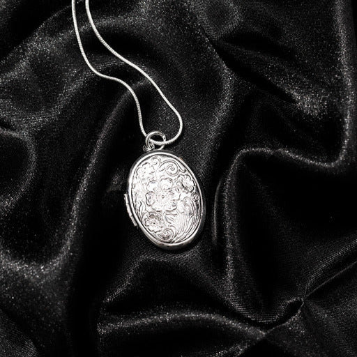 Srebrny naszyjnik „Wąż”, próba 925, ramka na zdjęcie MANNOR