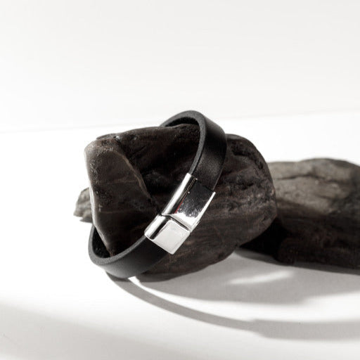 Bransoletka „Grawitacja”, naturalna skóra, unisex, vintage MANNOR