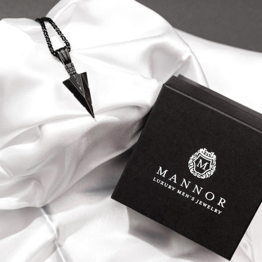 Metalowy naszyjnik „Strzała”, stop, styl punk MANNOR