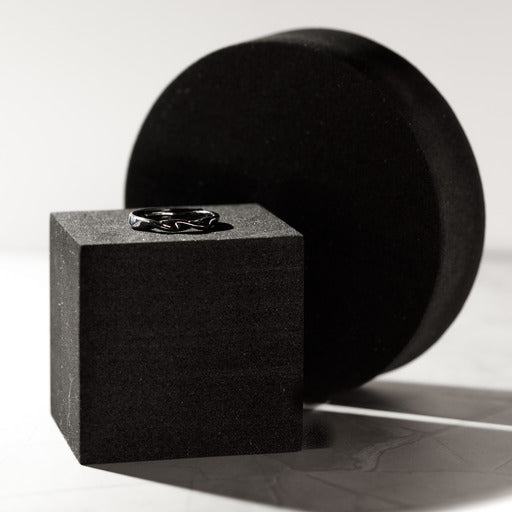 Metalowy pierścionek „Minimalizm”, skręcany metal, unisex, MANNOR