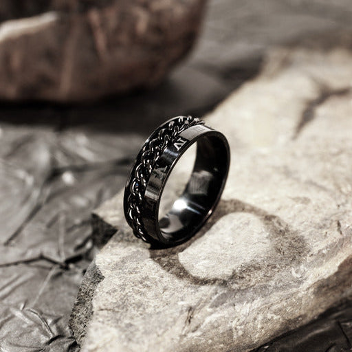 Stalowy pierścionek męski „Rubież”, stal nierdzewna, MANNOR