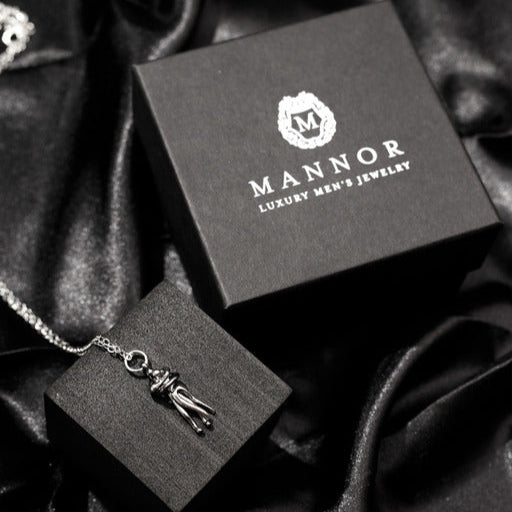 Metalowy naszyjnik „Uścisk”, stop, styl punk MANNOR