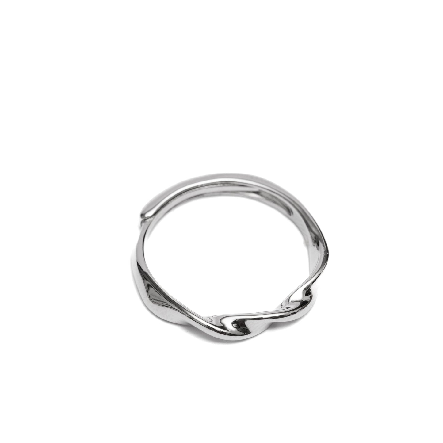 Metalowy pierścionek „Minimalizm”, skręcany metal, unisex, MANNOR