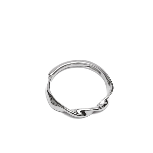 Metalowy pierścionek „Minimalizm”, skręcany metal, unisex, MANNOR