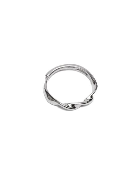 Metalowy pierścionek „Minimalizm”, skręcany metal, unisex, MANNOR