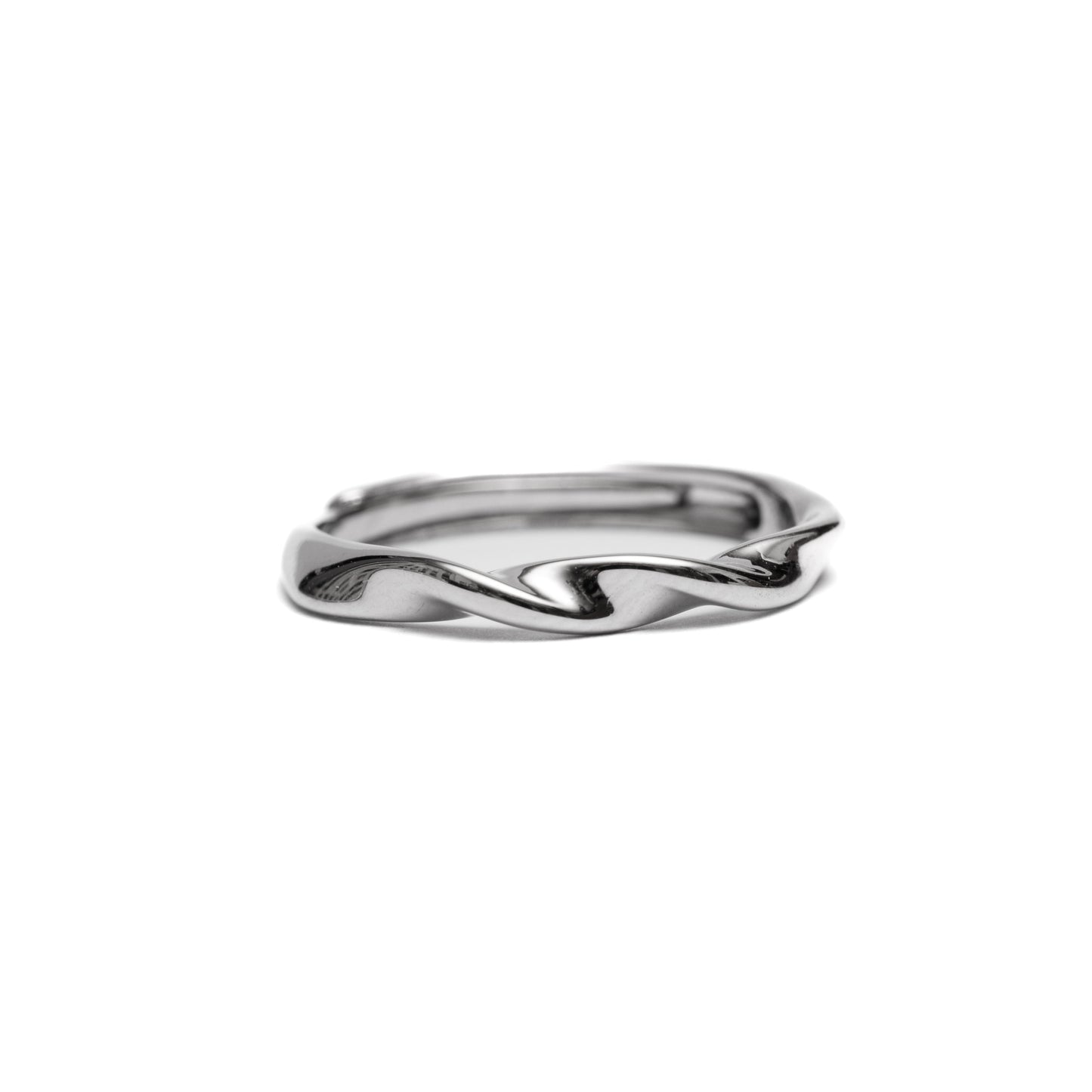 Metalowy pierścionek „Minimalizm”, skręcany metal, unisex, MANNOR