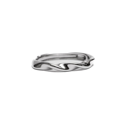 Metalowy pierścionek „Minimalizm”, skręcany metal, unisex, MANNOR