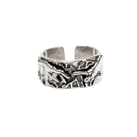 Pierścionek vintage „Otwarta Dłoń”, styl vintage, unisex, MANNOR