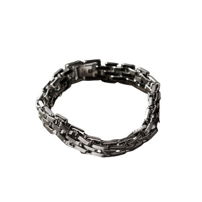 Bransoletka „Klasyka Stali” — szerokie ogniwa 10,7 mm, stal nierdzewna, MANNOR
