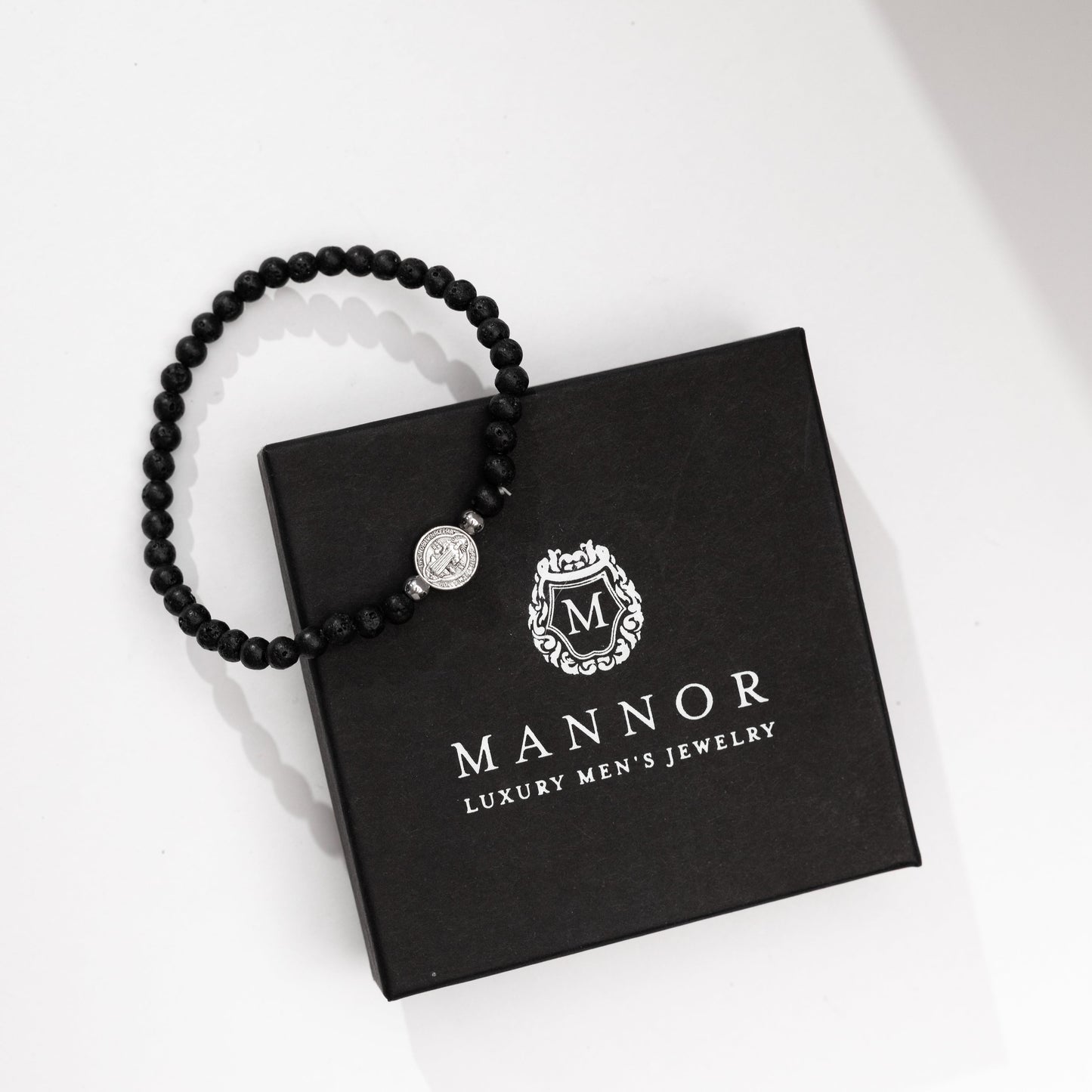 Bransoletka „Mnich”, drewno, onyks, minimalizm, MANNOR