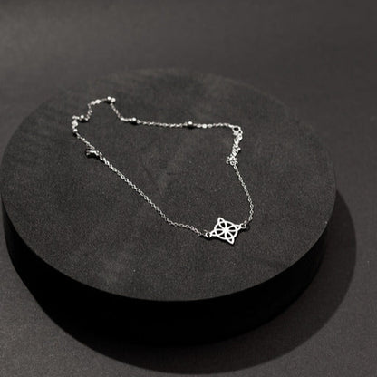 Bransoletka-amulet „Węzeł Czarownicy”, geometryczny wzór, stal nierdzewna, MANNOR