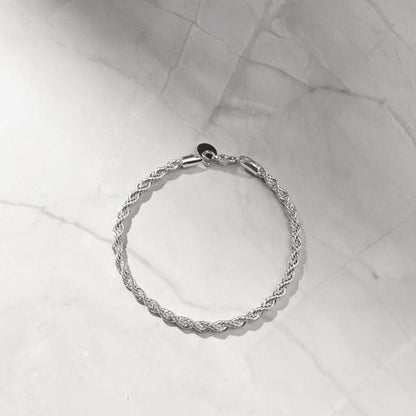 Bransoletka „Srebrna klasyka” ze srebra próby 925, plecionka 4 mm, unisex, MANNOR