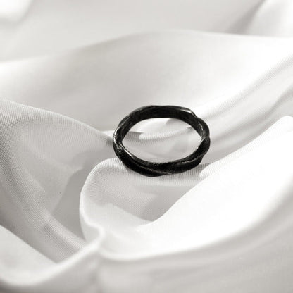 Gotycki pierścionek „Möbius”, stal nierdzewna, gotycki styl, unisex, MANNOR